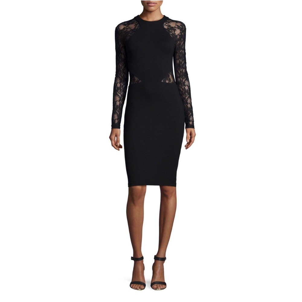 French Connection Lace-Inset Sheath Dress